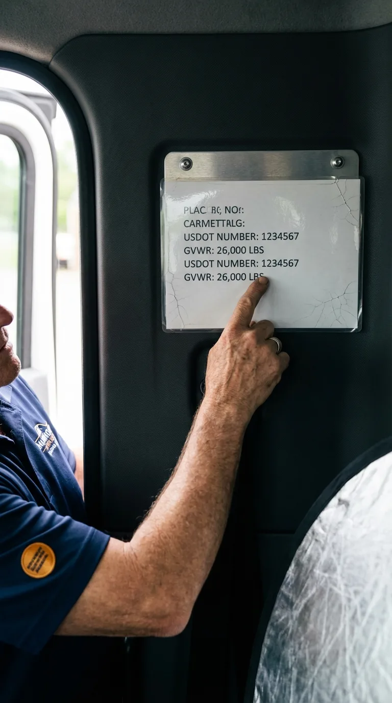 USDOT licensing placard verification in West Frankfort